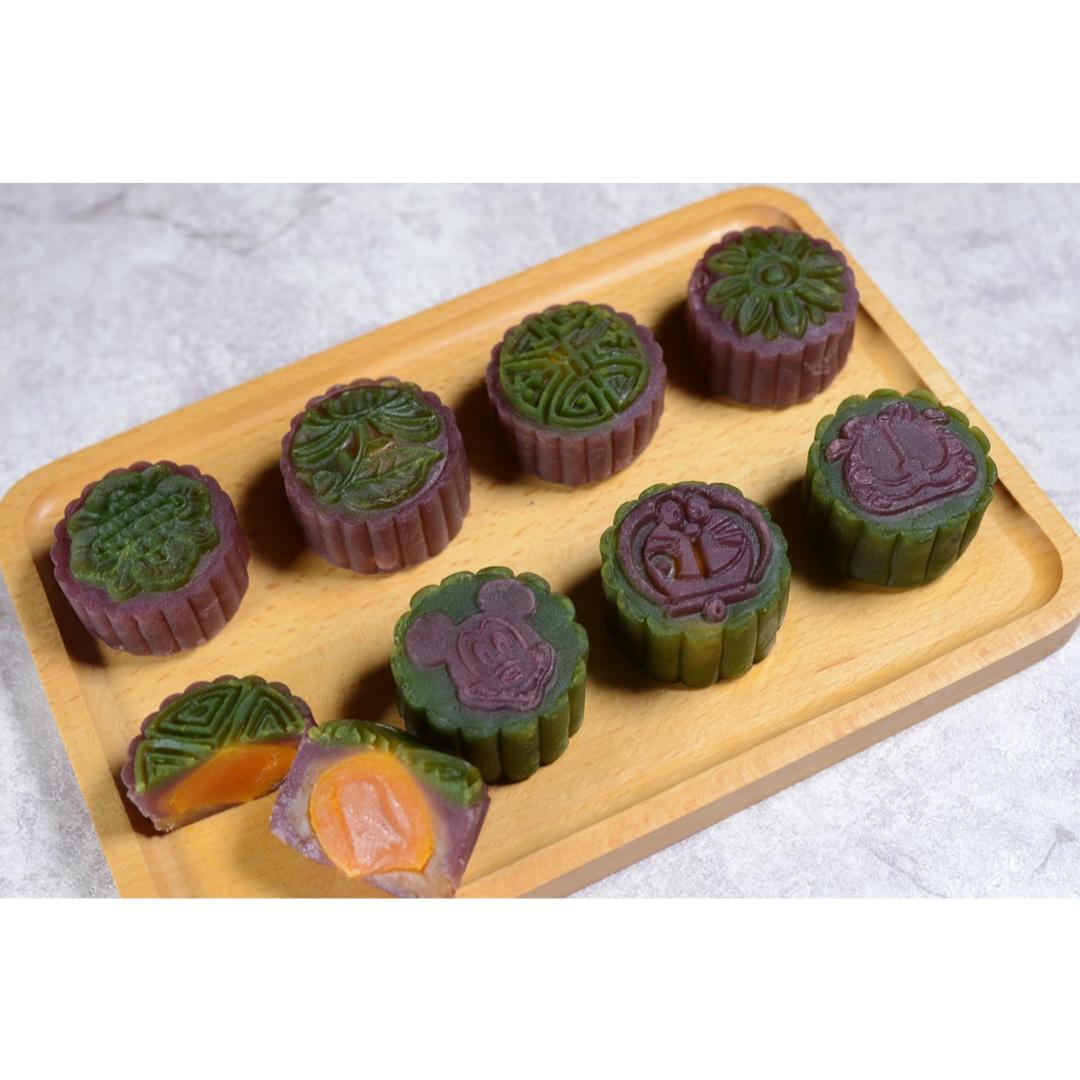 彩色桃山皮月饼
