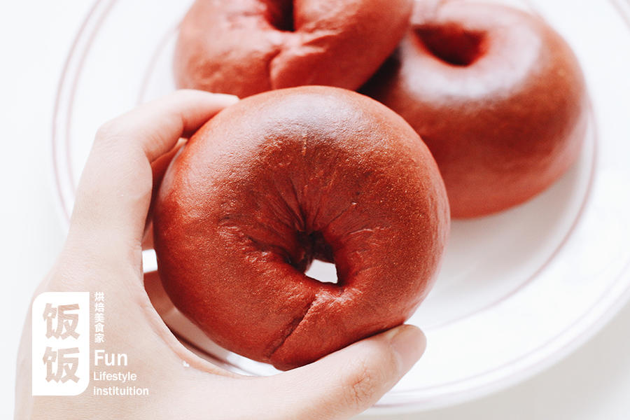 红丝绒贝果的做法