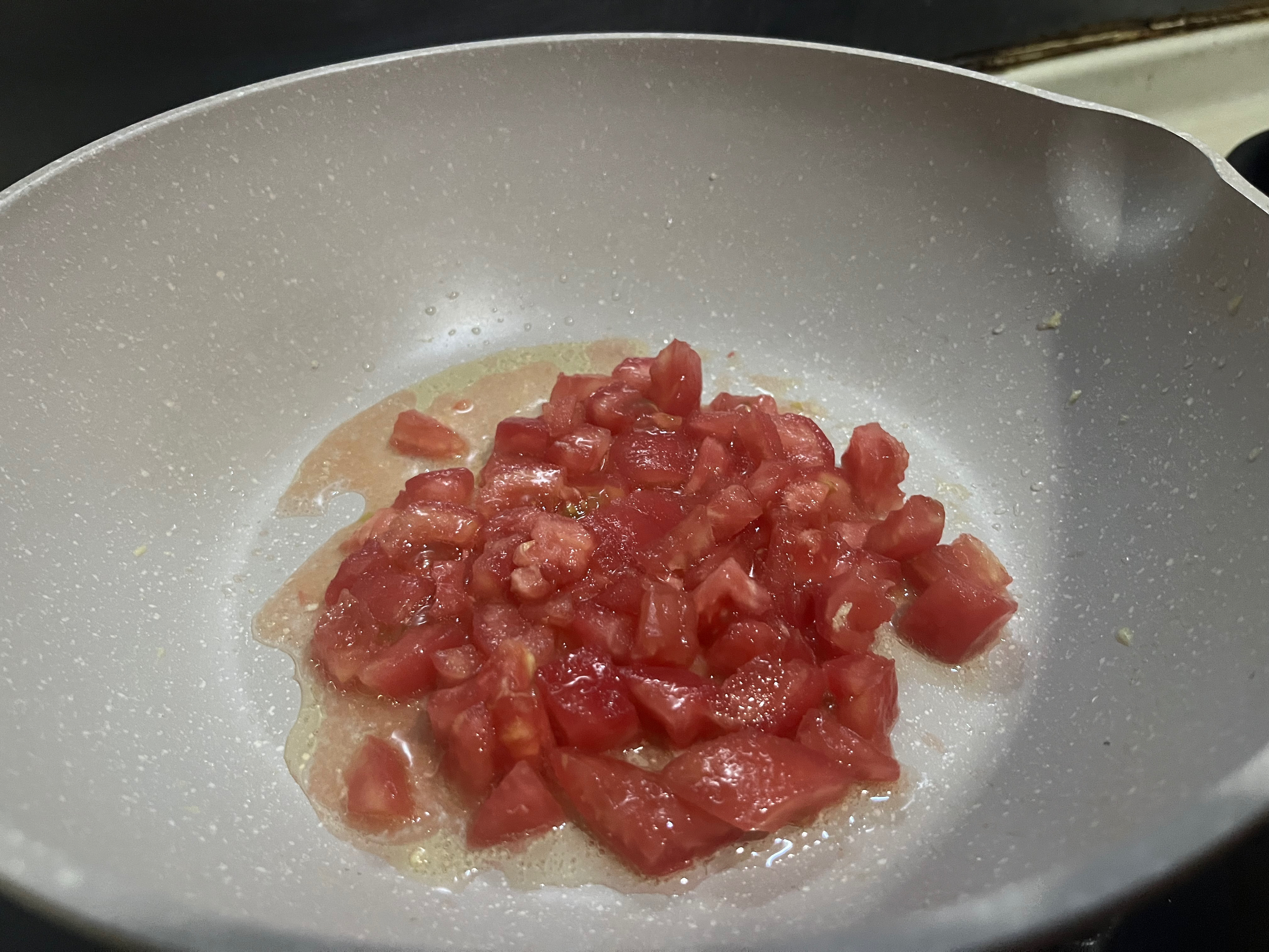 减脂一定要吃的无米番茄虾仁烩饭🍅🦐🥚🍚的做法 步骤9