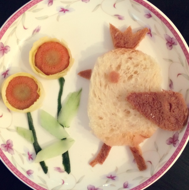 可可的小涂爷做的小鸟吐司面包