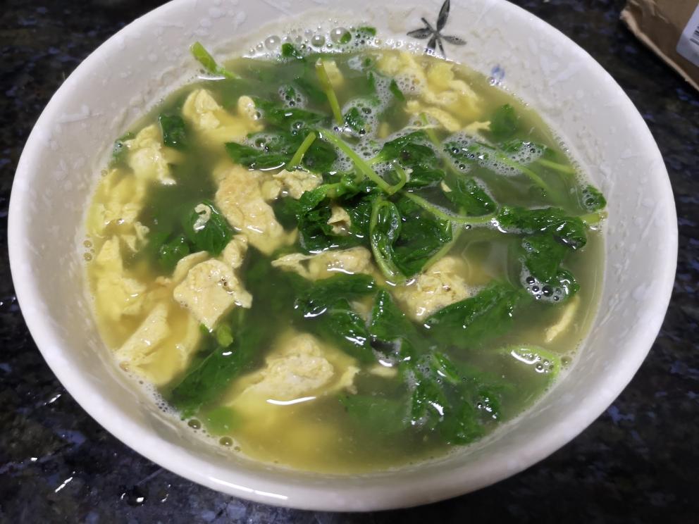 夏日一道清凉汤～薄荷鸡蛋汤
