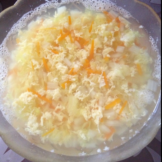 娃娃菜胡萝卜丝汤（快手菜）