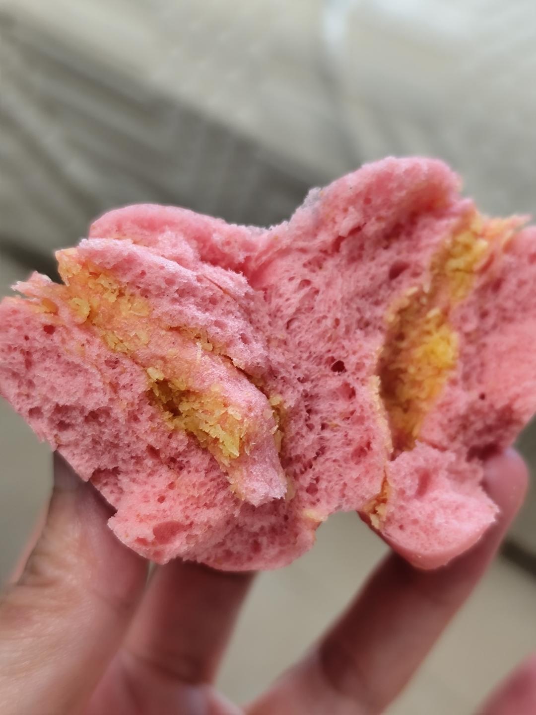 无糖无油！水光肌粉嘟嘟奶香双色馒头…超仙！