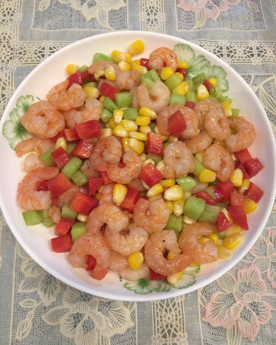 三色炒虾仁