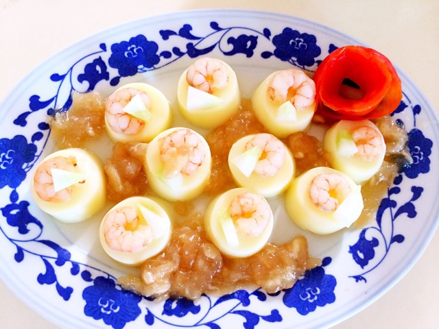 日本豆腐蒸虾仁