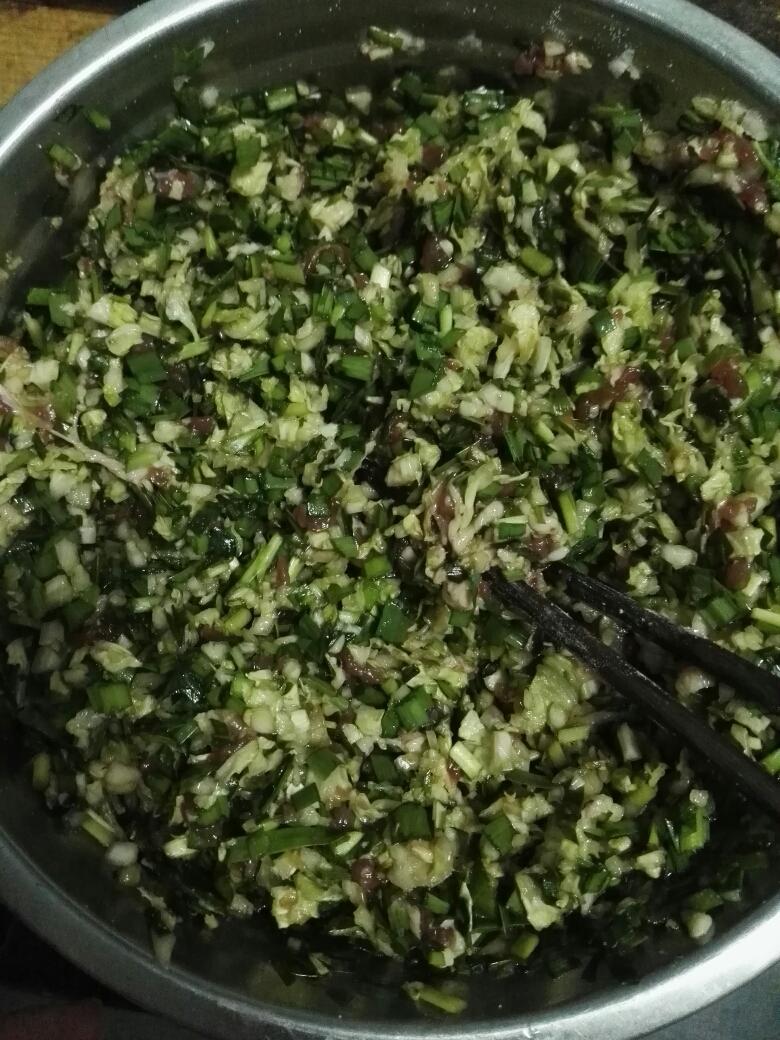 韭菜白菜猪肉饺子馅的做法