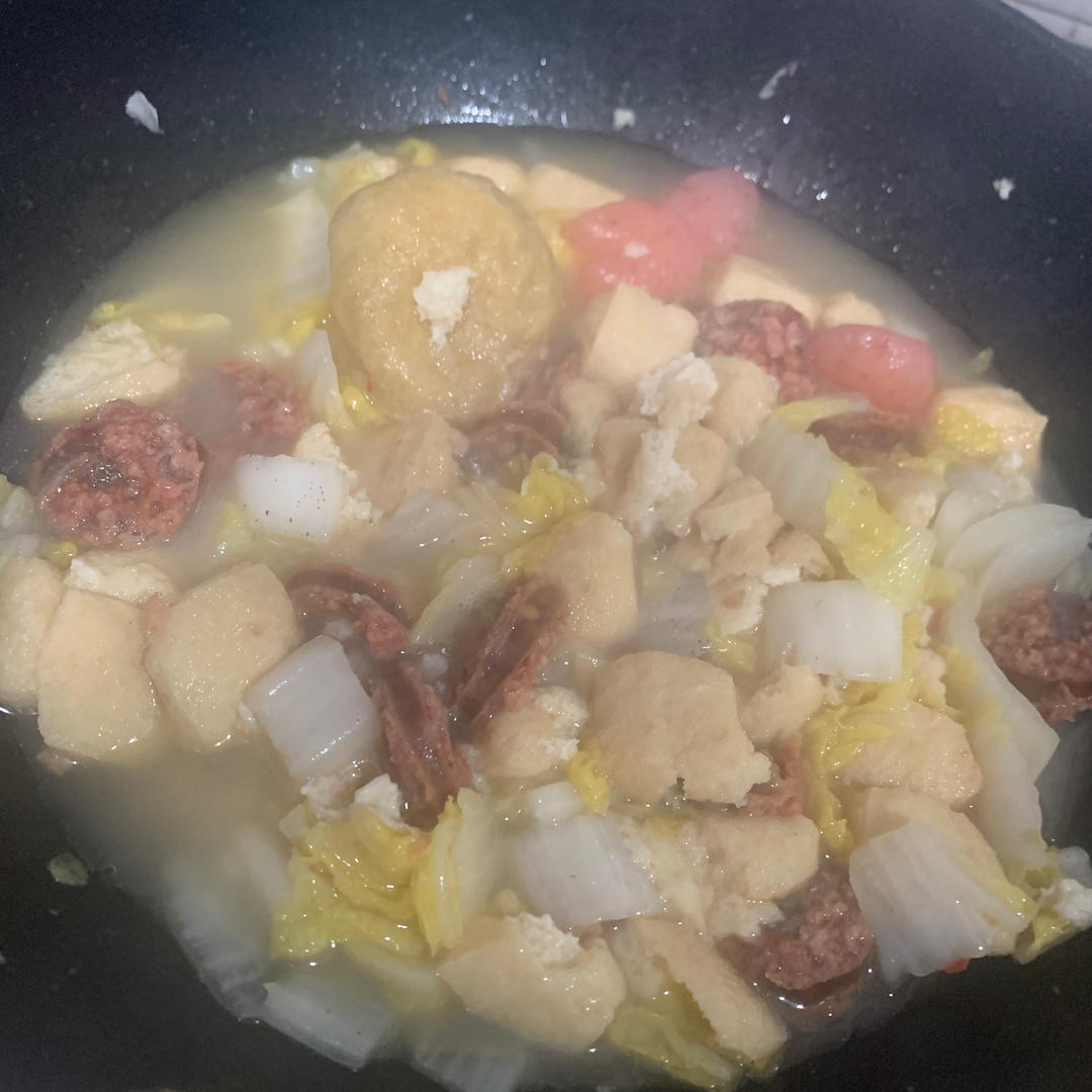 好吃到连汤汁都不剩的白菜焖豆泡，给肉都不换