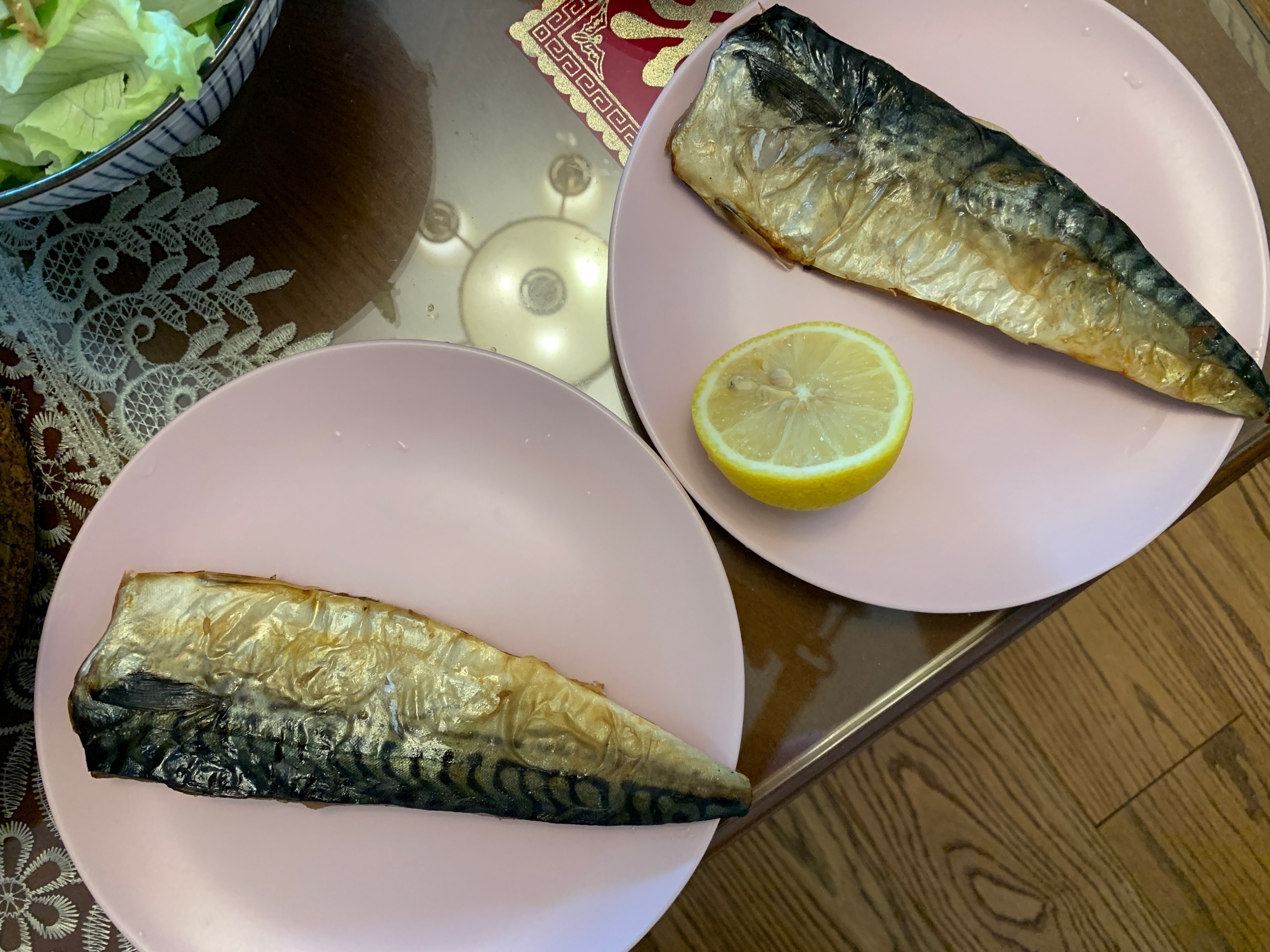 盐烤青花鱼～～最普通的日式烤鱼