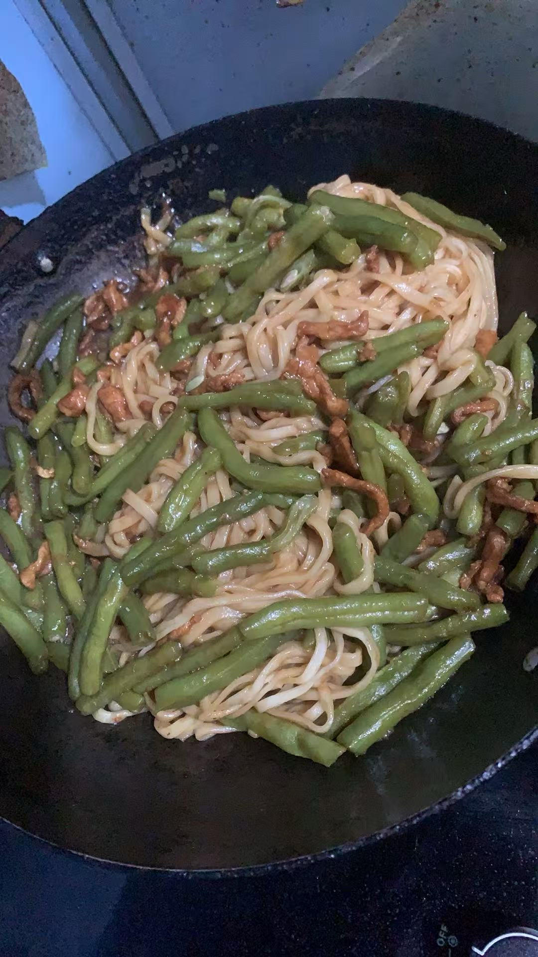 地道老北京扁豆焖面 豆角焖面 太好吃小心吃撑哦