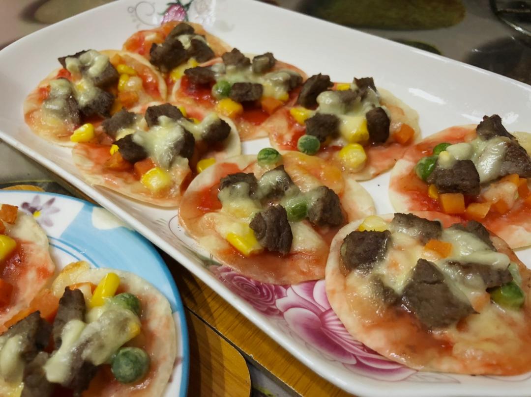 饺子皮蔬菜披萨(简单快手)