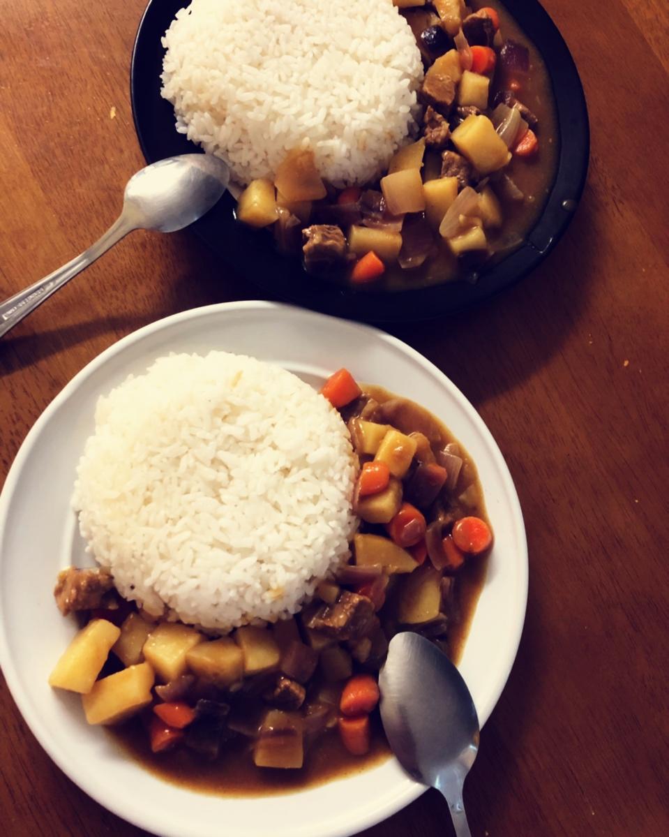 超级简单杂粮素咖喱饭