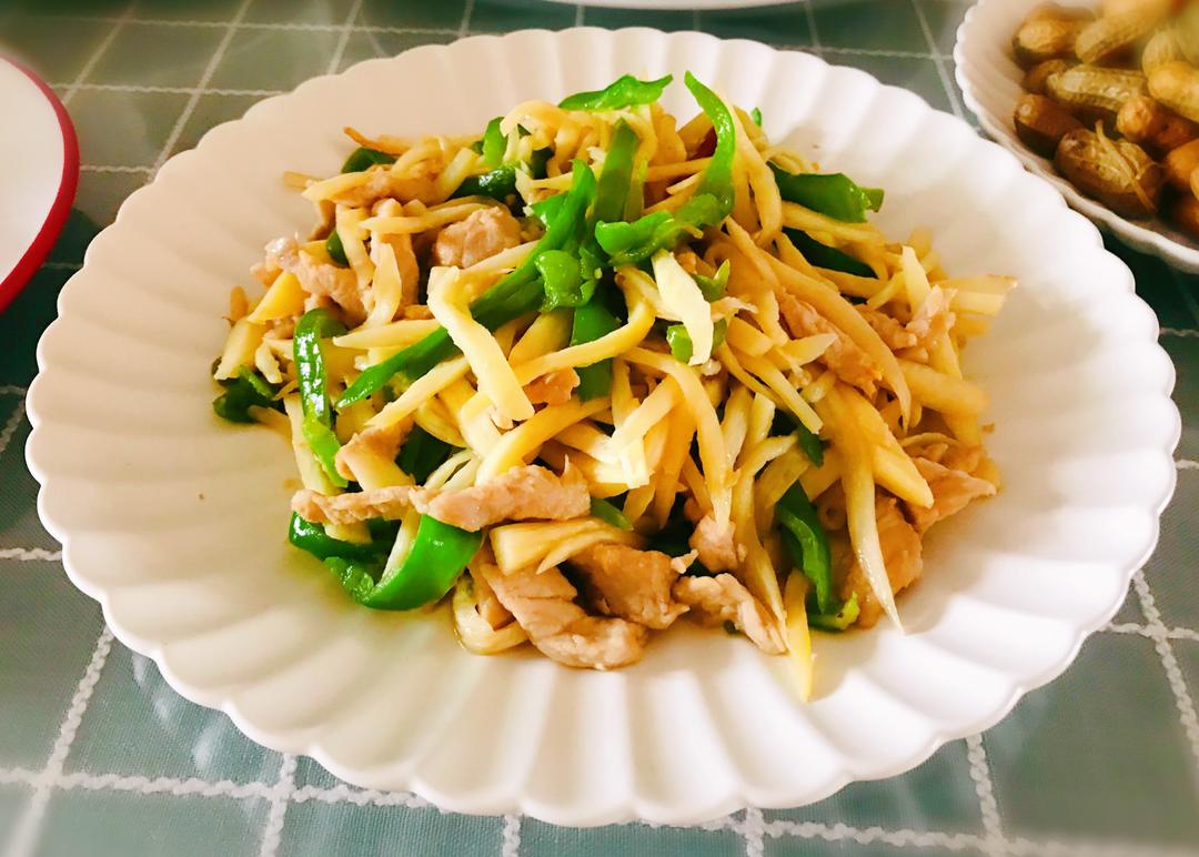 茭白炒肉丝的做法