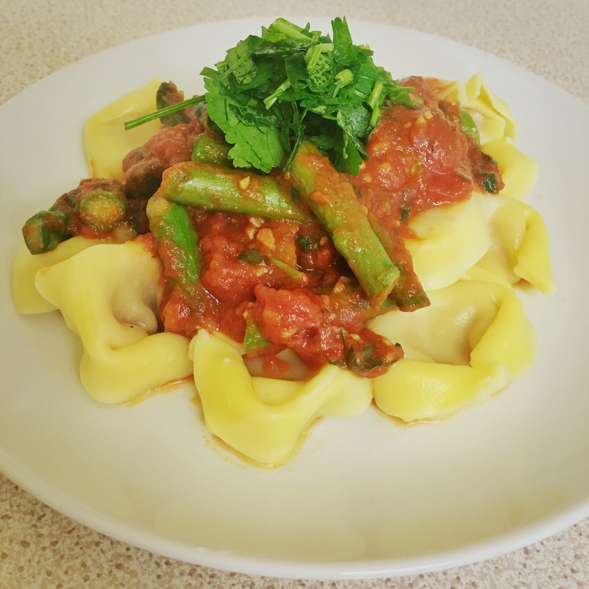 Italian早餐儿之蒜香番茄意大利水饺Ravioli