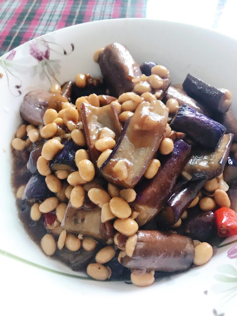 黄豆烧茄子