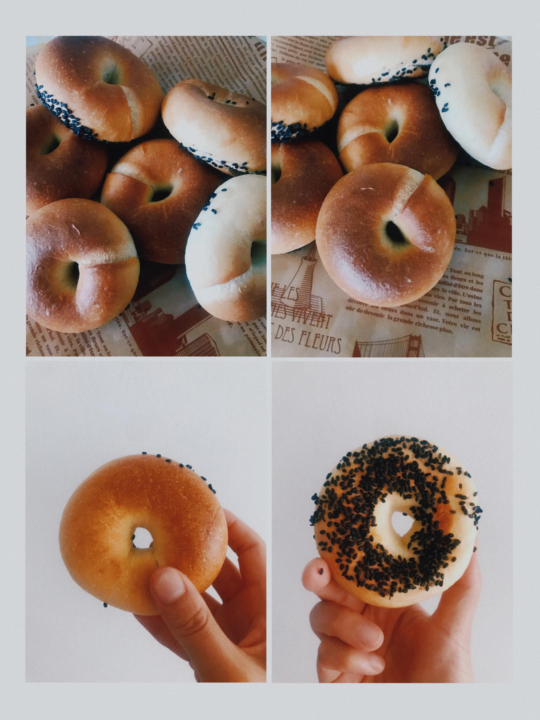 奶盐芝麻脆底贝果🥯咸香酥脆🧈奶味浓郁