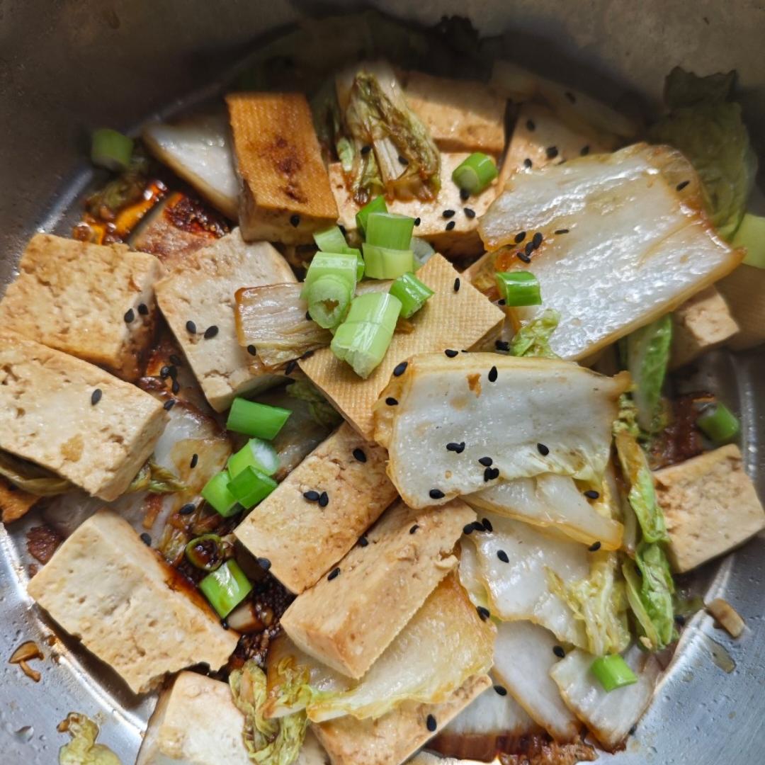 超级鲜的老豆腐炒白菜