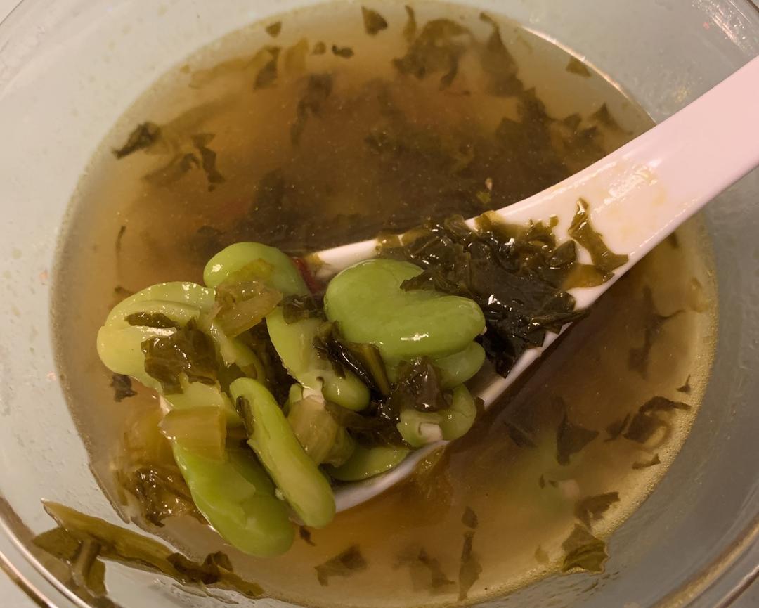 非常好吃😋下饭汤“蚕豆米腌菜汤”