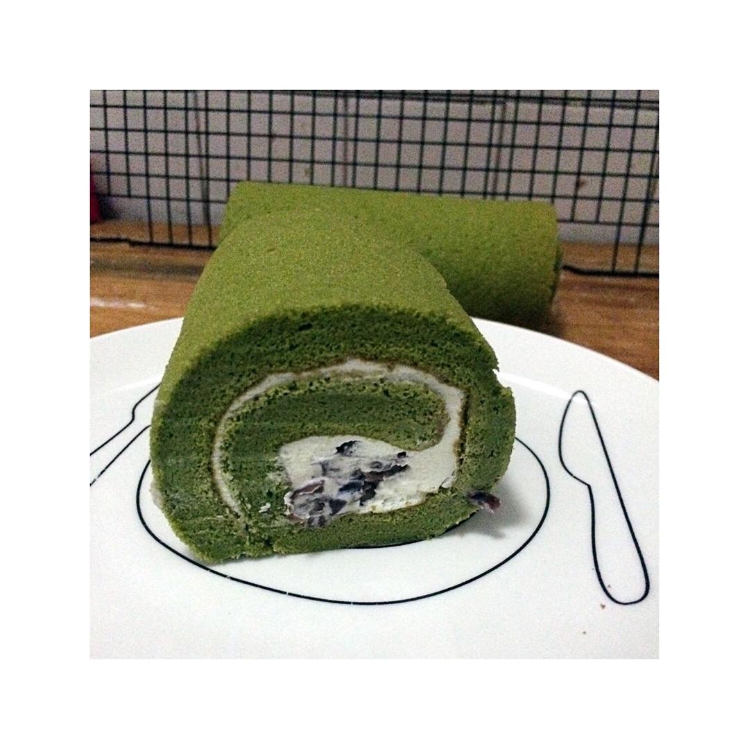 抹茶蜜豆蛋糕卷