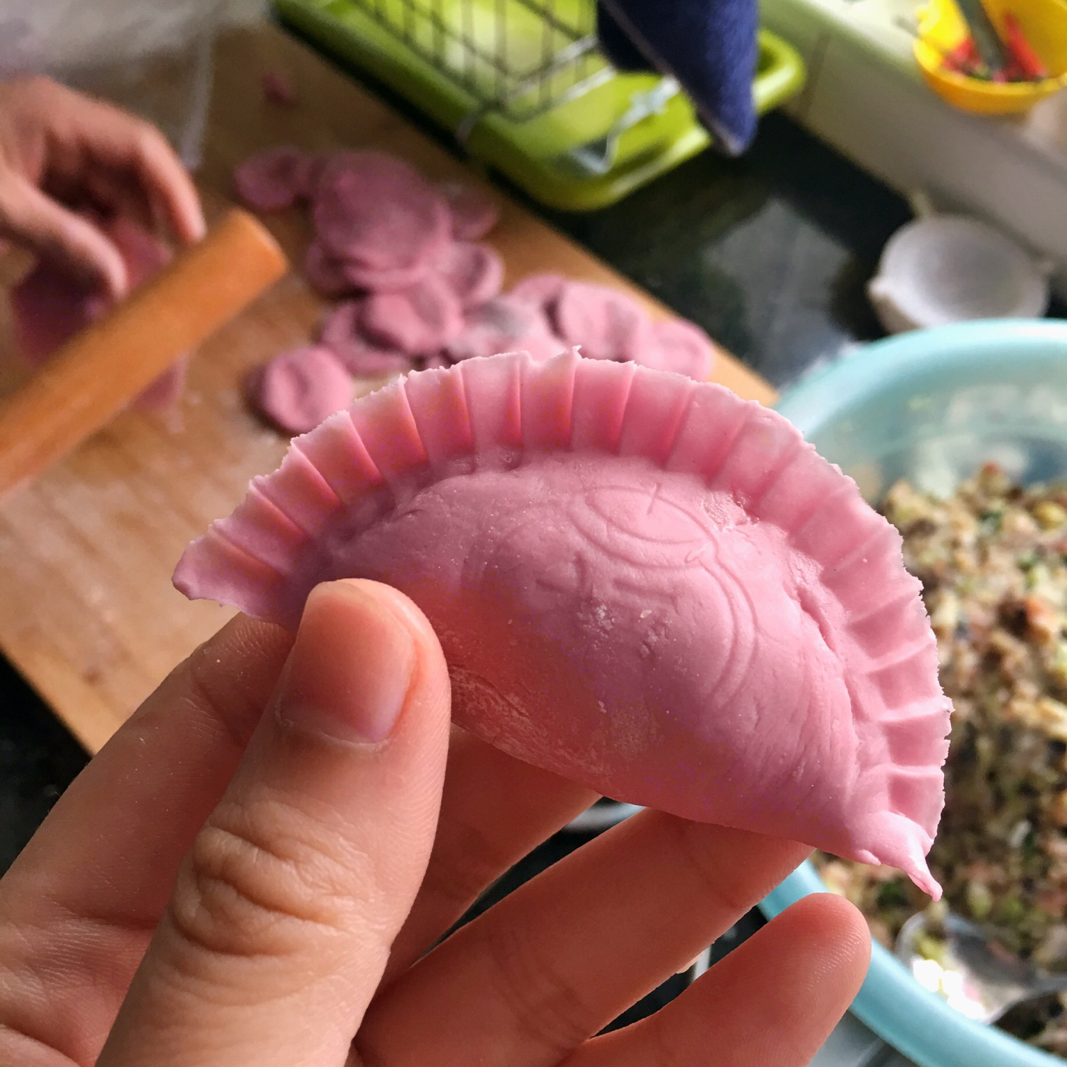 彩色水饺