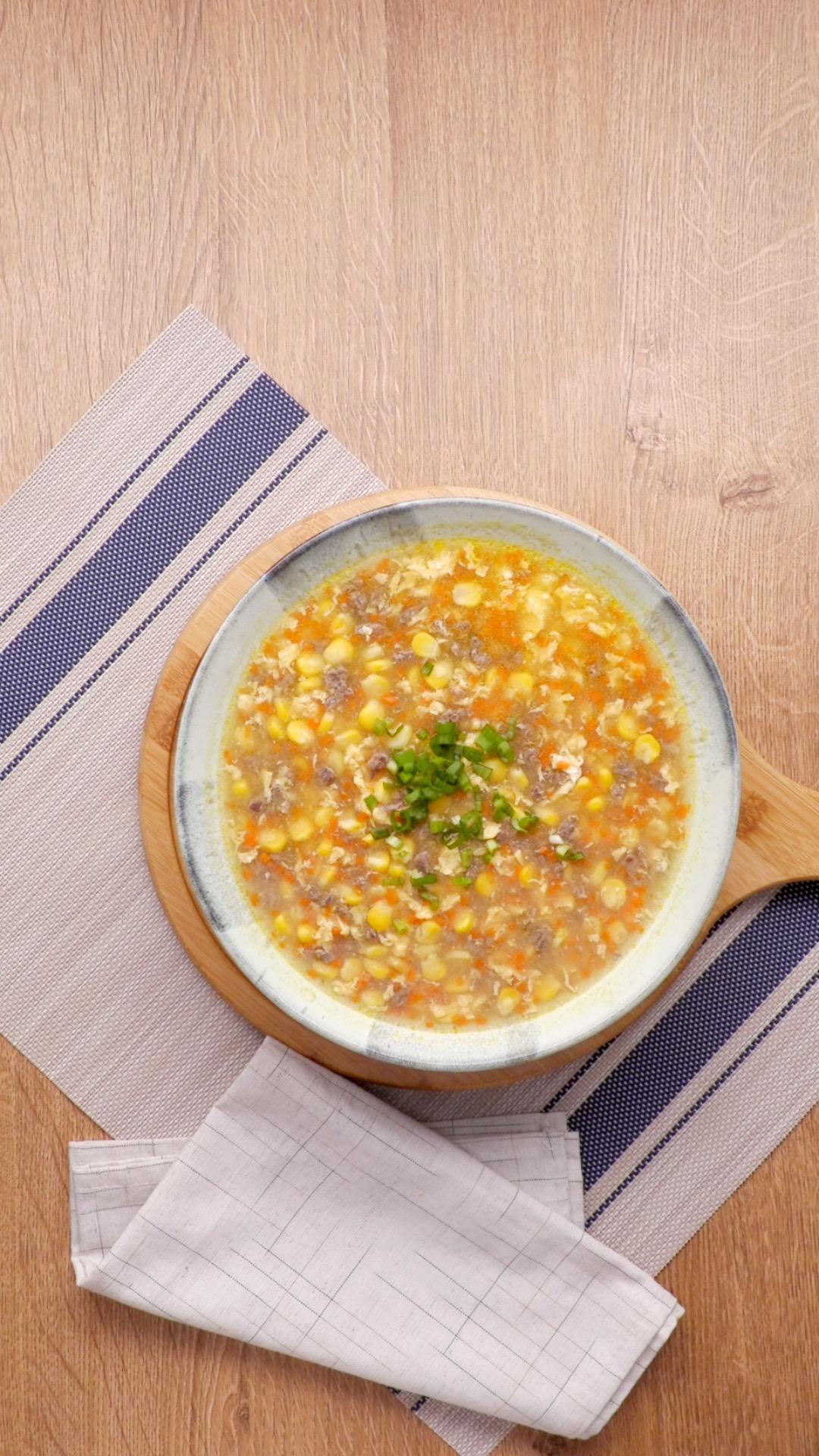 玉米鸡蛋牛肉羹