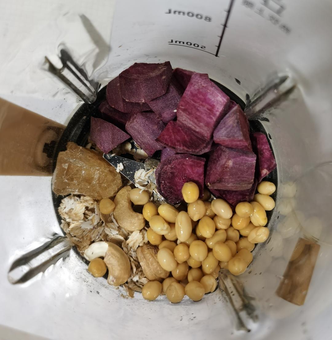 紫薯腰果露豆浆