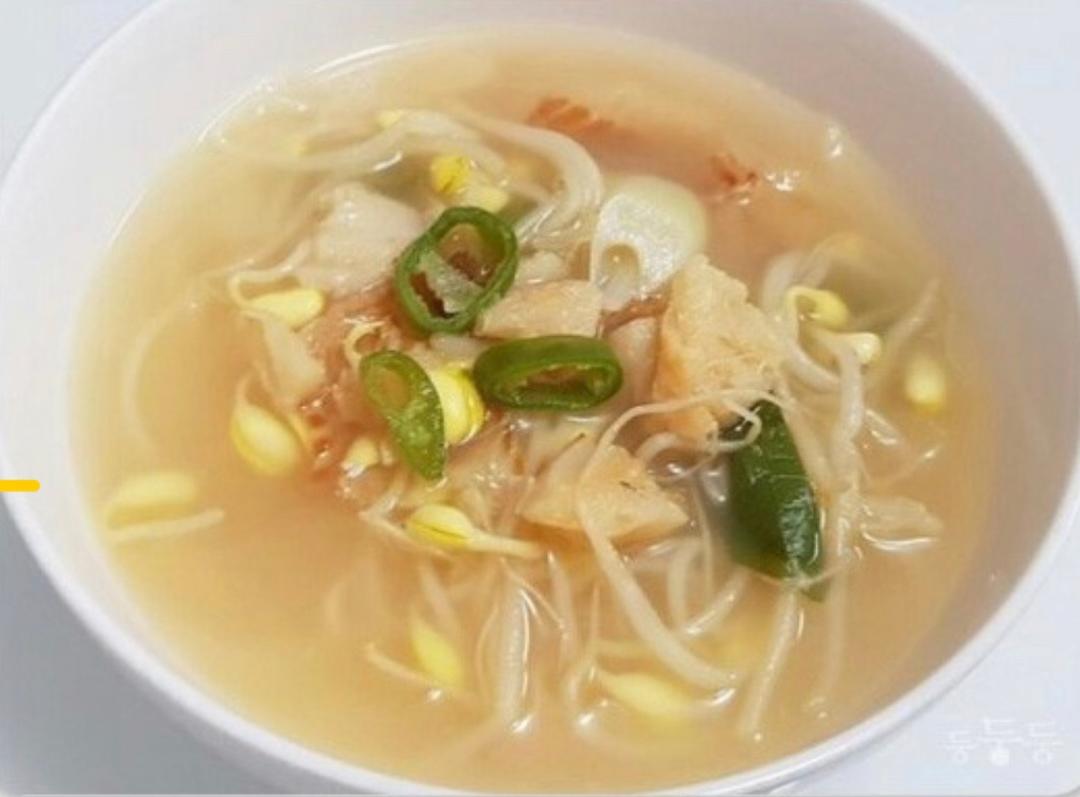 醒酒解酒神汤 (明太鱼丝黄豆芽汤）