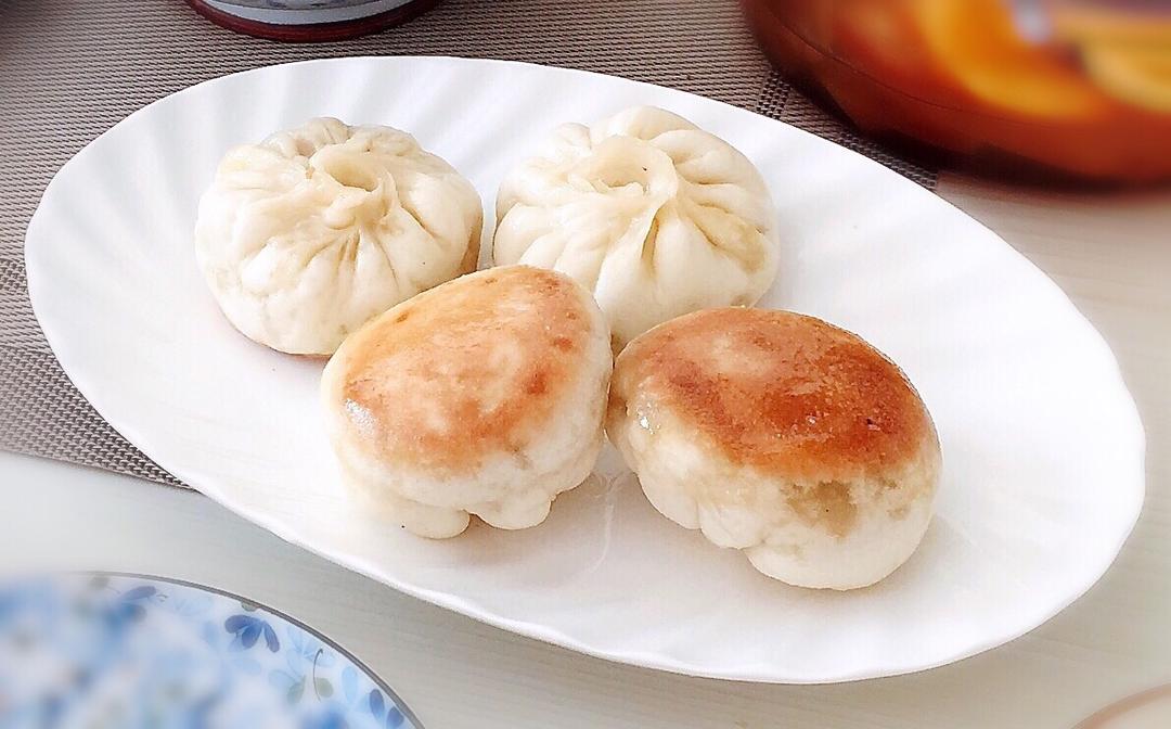 家常素馅水煎包的做法
