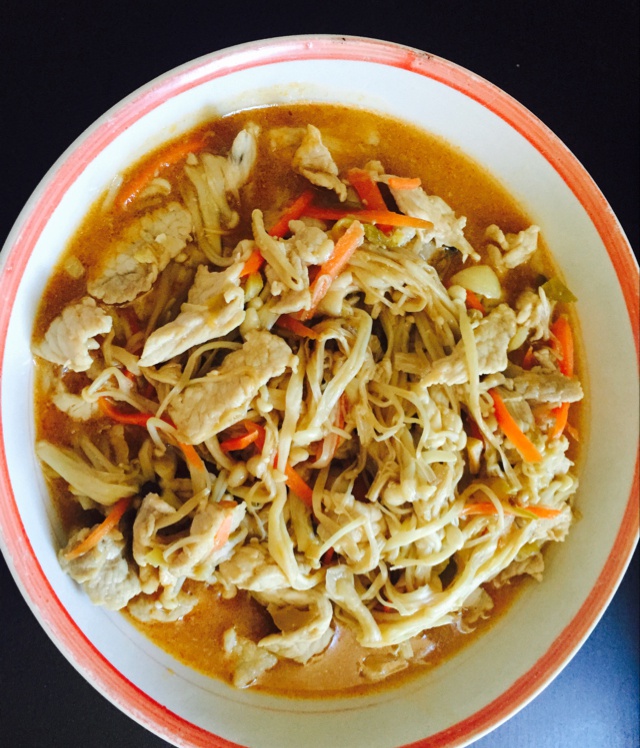 金针菇炒肉丝