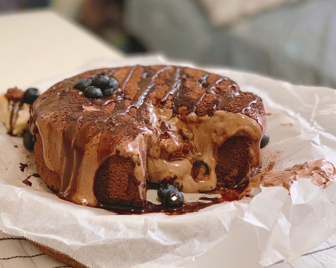 #烘焙#网红脏脏流心蛋糕 一次成功