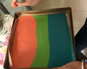 彩虹🌈黄桃蛋糕卷  （详细讲解）的做法 步骤15