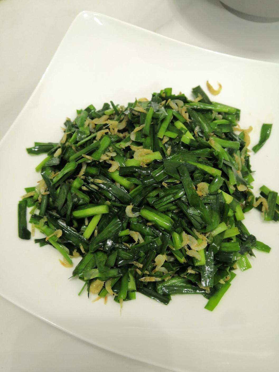 虾皮炒韭菜