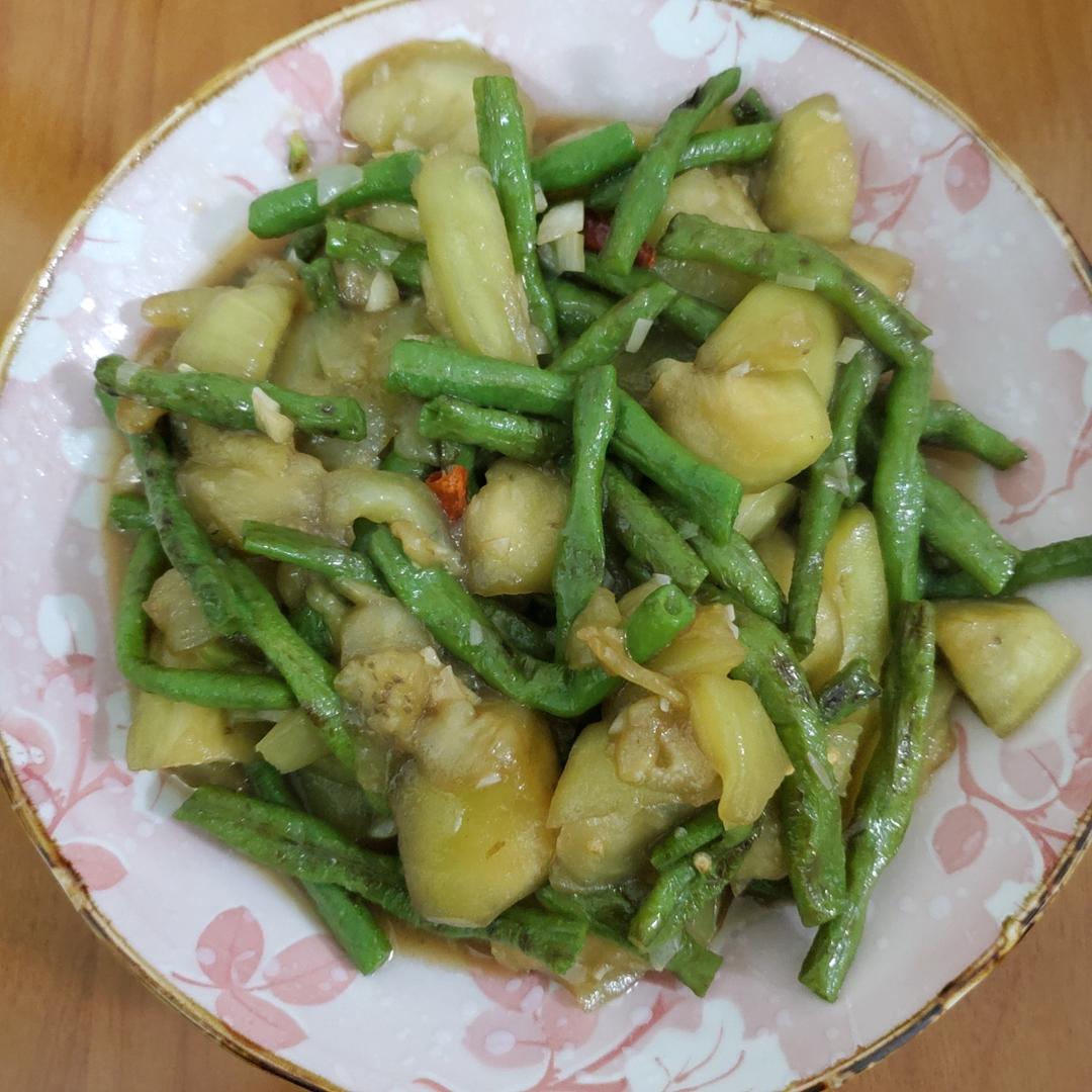 豆角烧茄子