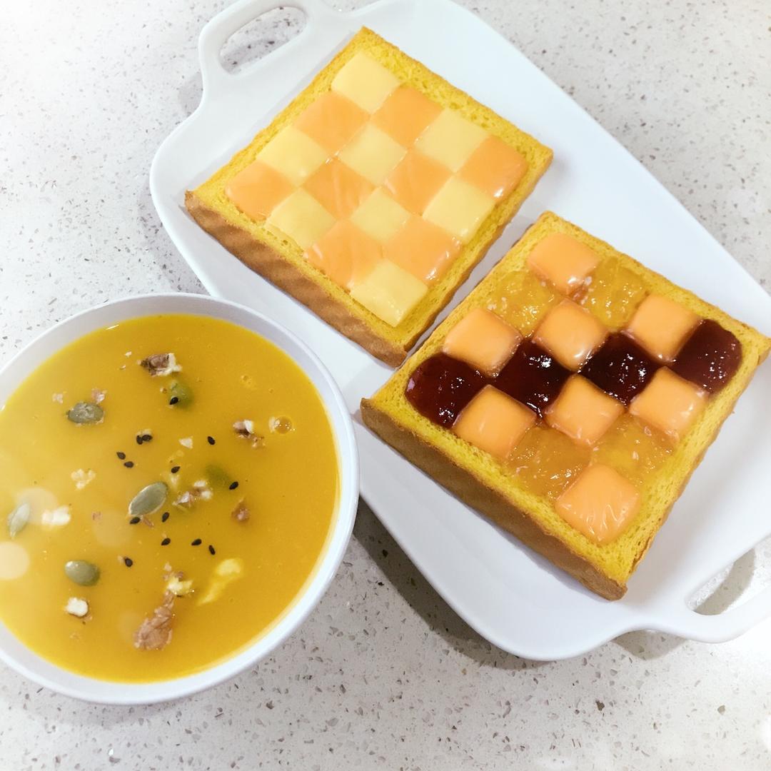 超炫酷的棋盘烤吐司