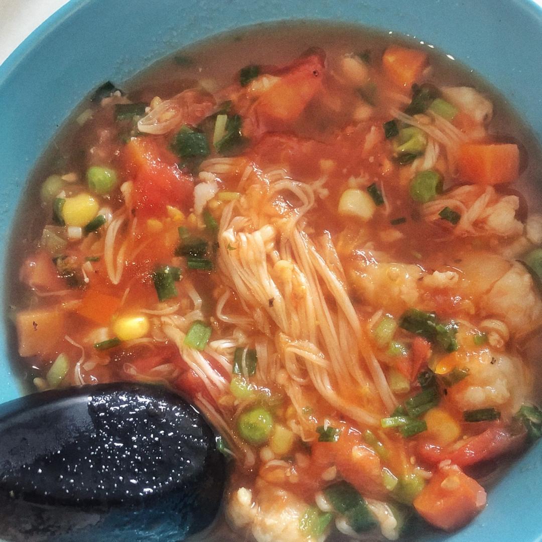 番茄金针菇巴沙鱼（龙利鱼）