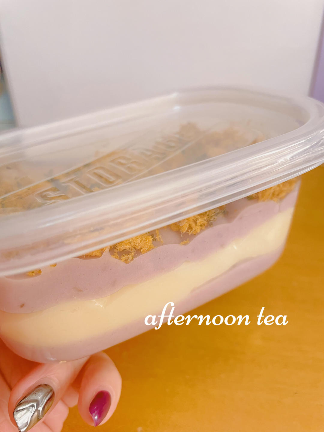 免烤箱网红甜品‼️零难度自制【芋泥麻薯盒子】