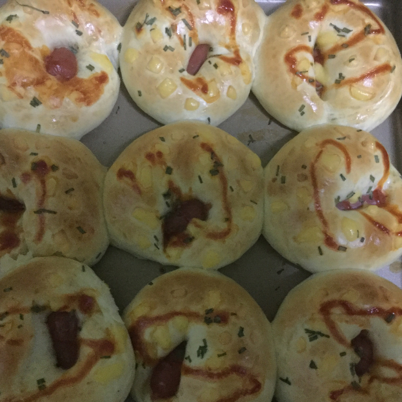 肠仔香葱芝士面包（橄榄油版）