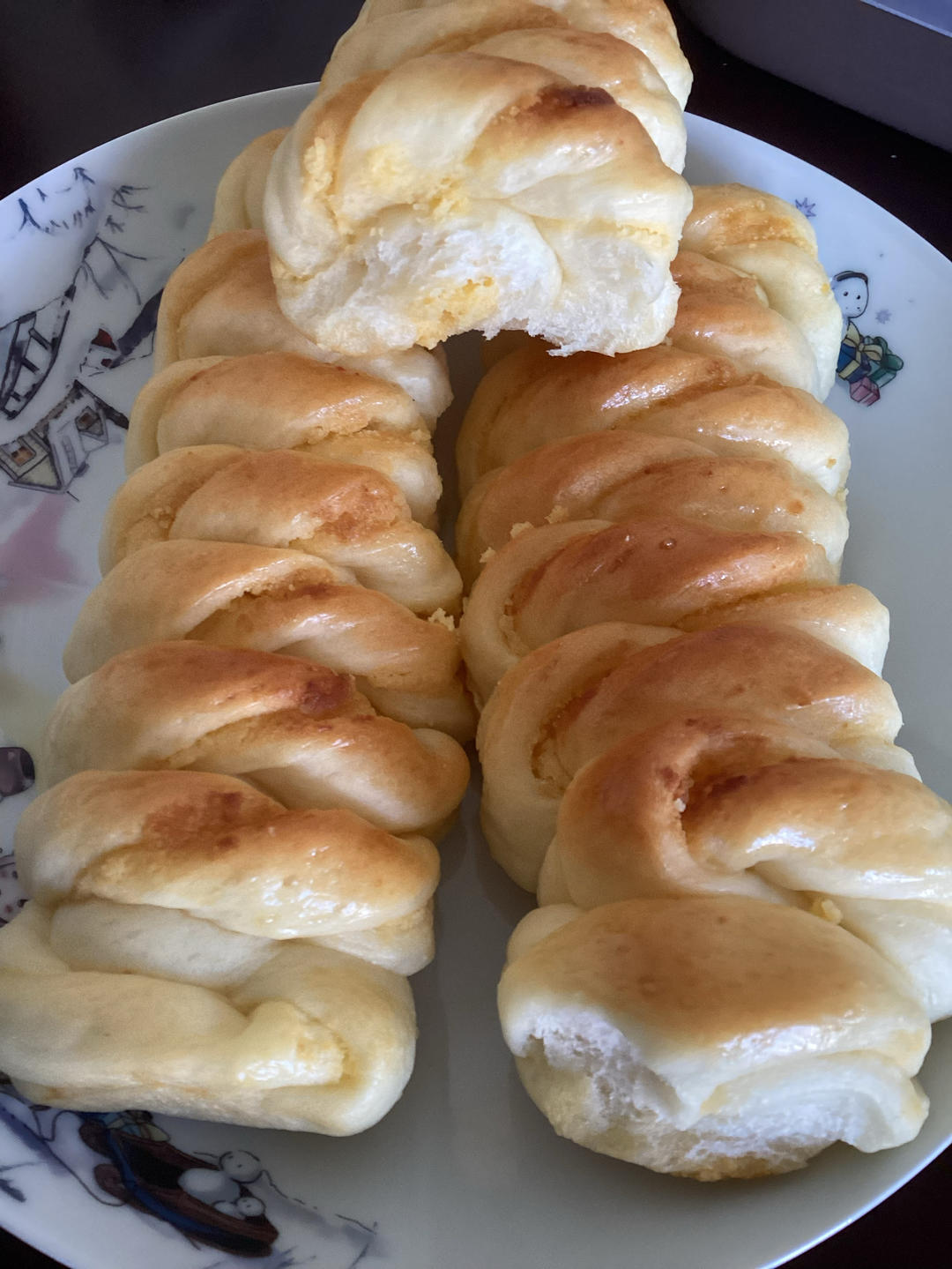 咸蛋黄奶酥面包（免模具）