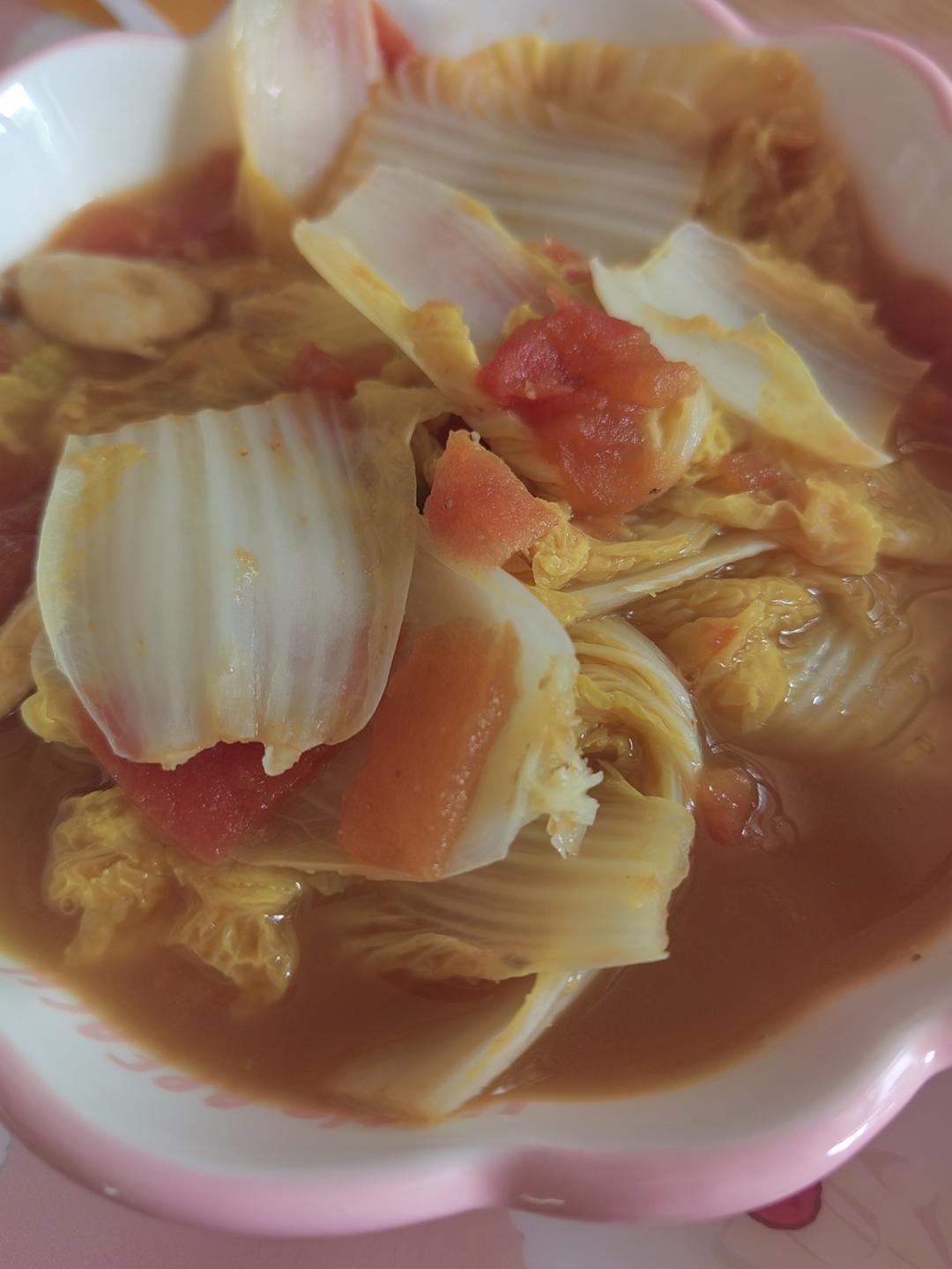 口蘑番茄娃娃菜，暖心暖胃专治失恋