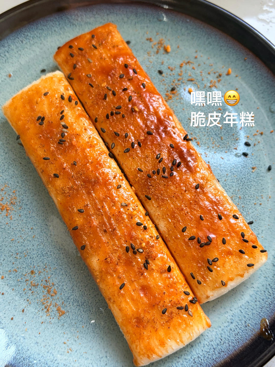 秒杀路边摊外酥里糯脆皮烤年糕