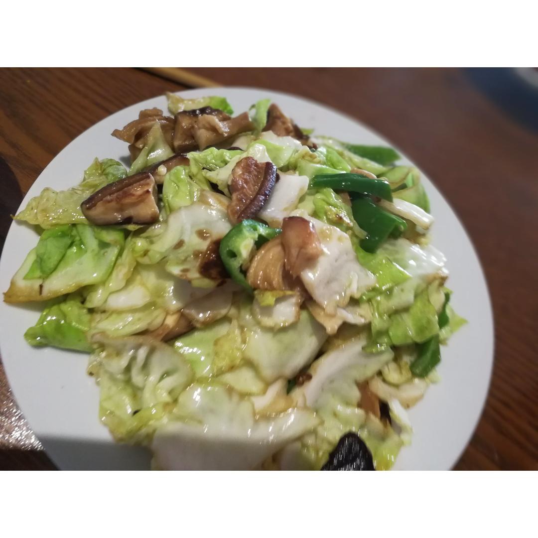 香菇炒甘蓝