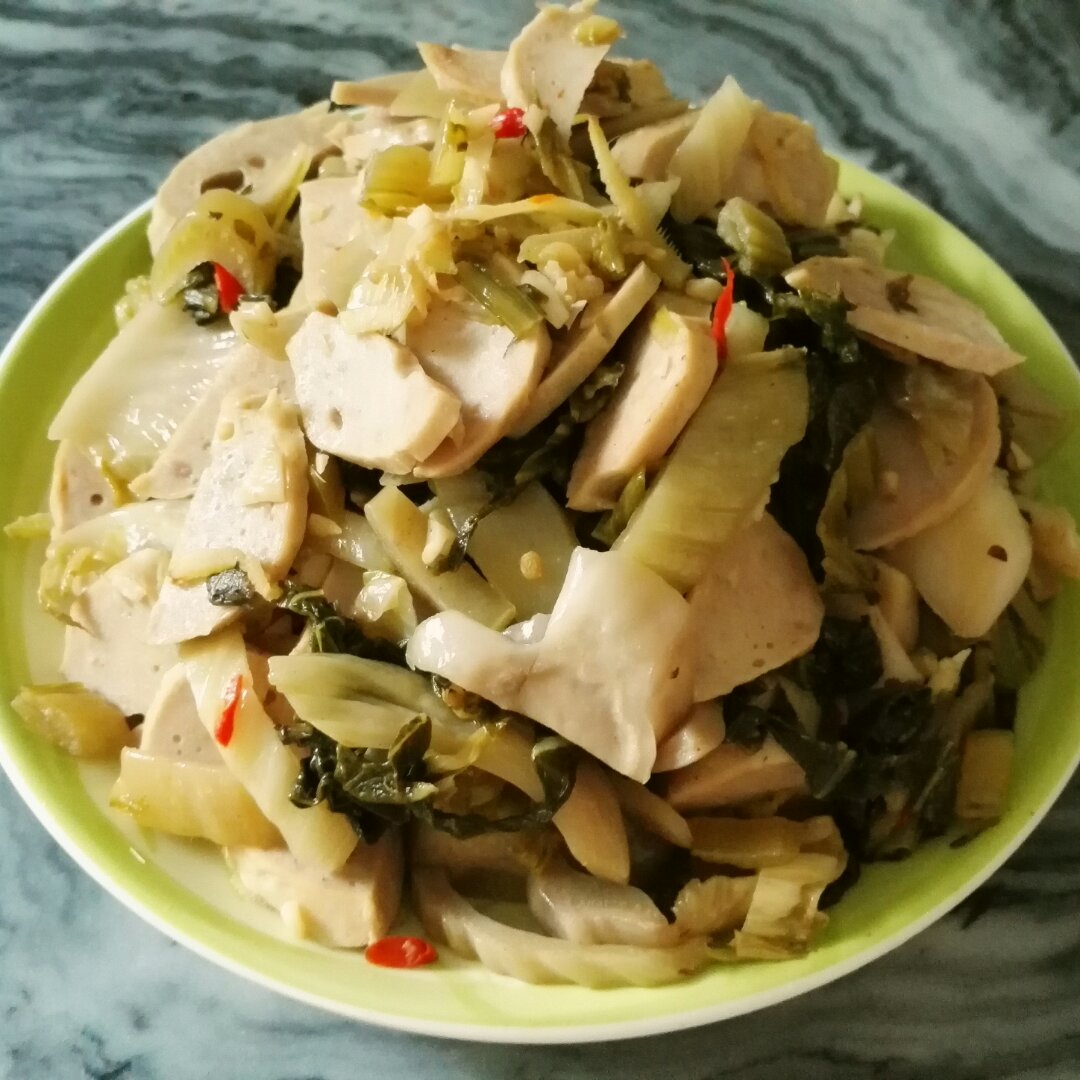 hellocai菜做的酸菜炒肉片