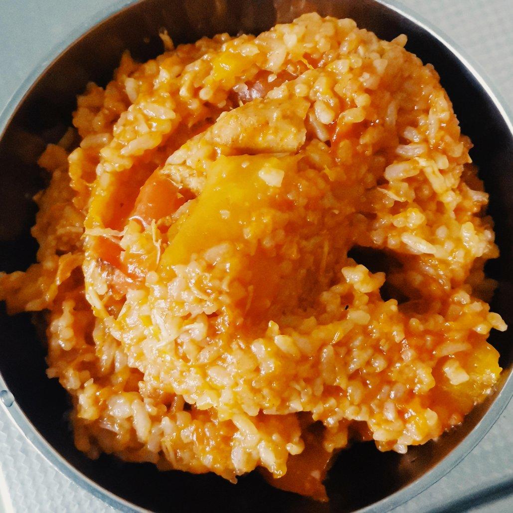 南瓜鸡肉饭