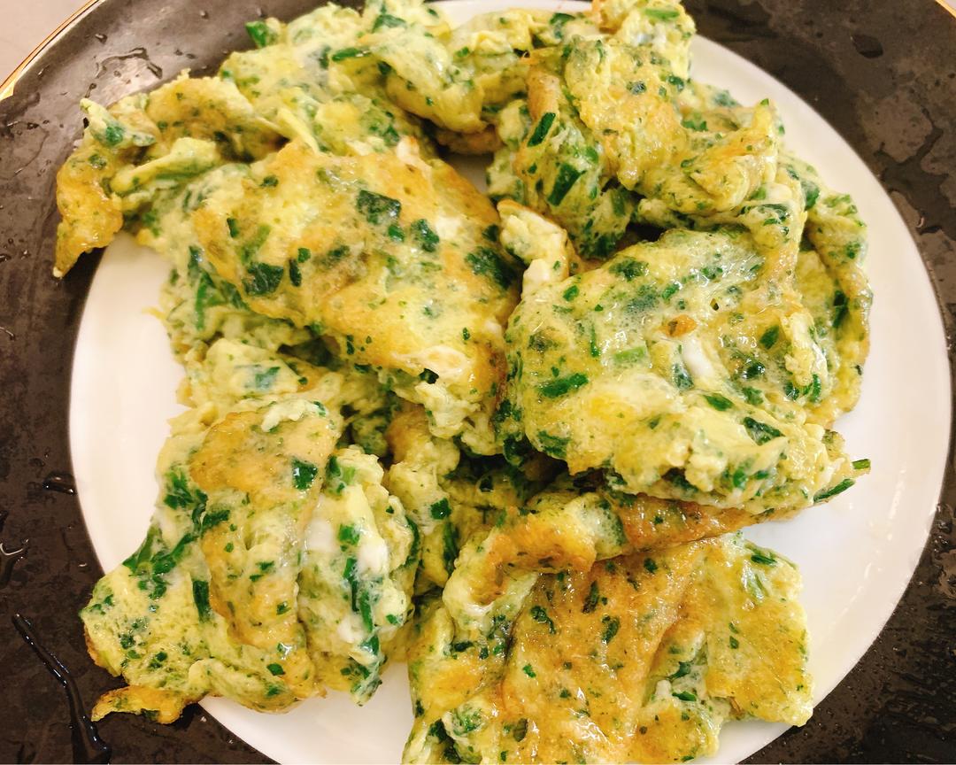 荠菜炒鸡蛋的做法