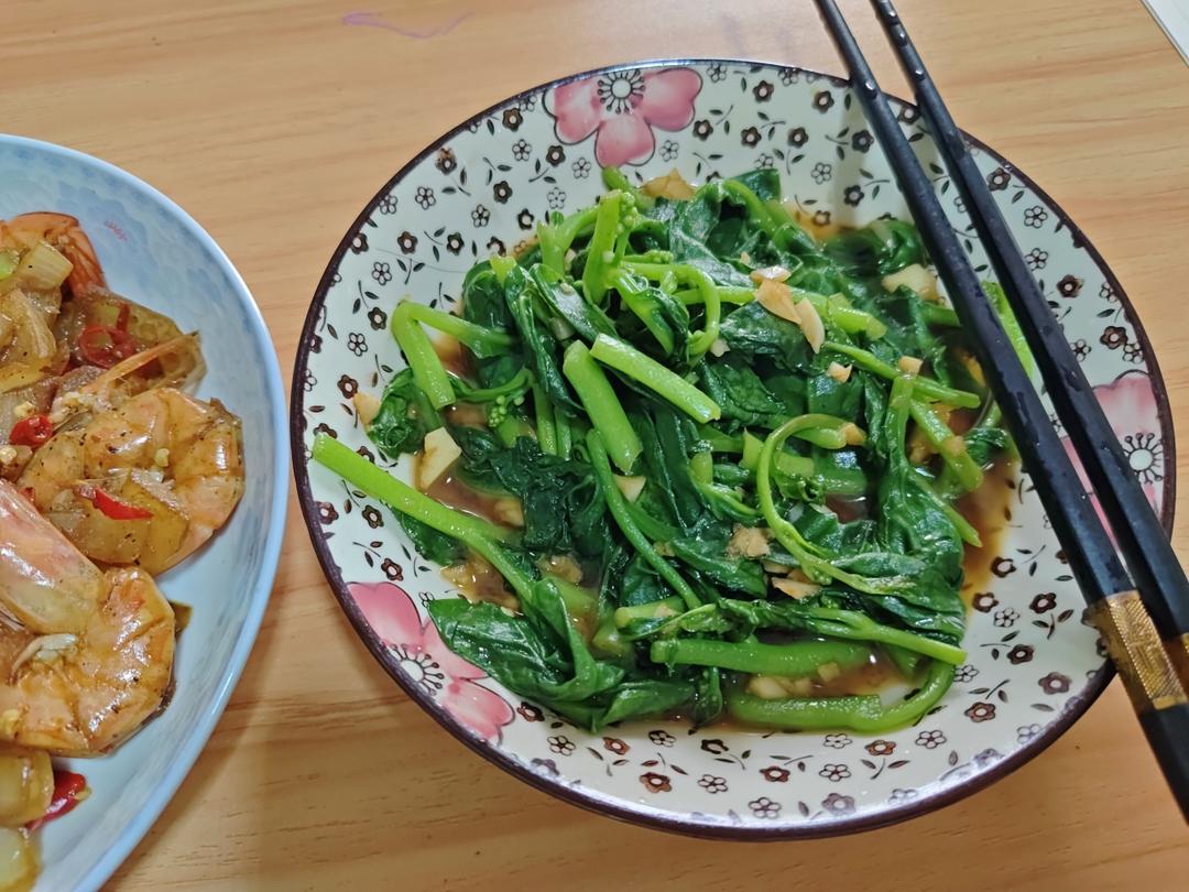 蒜蓉炒潺菜