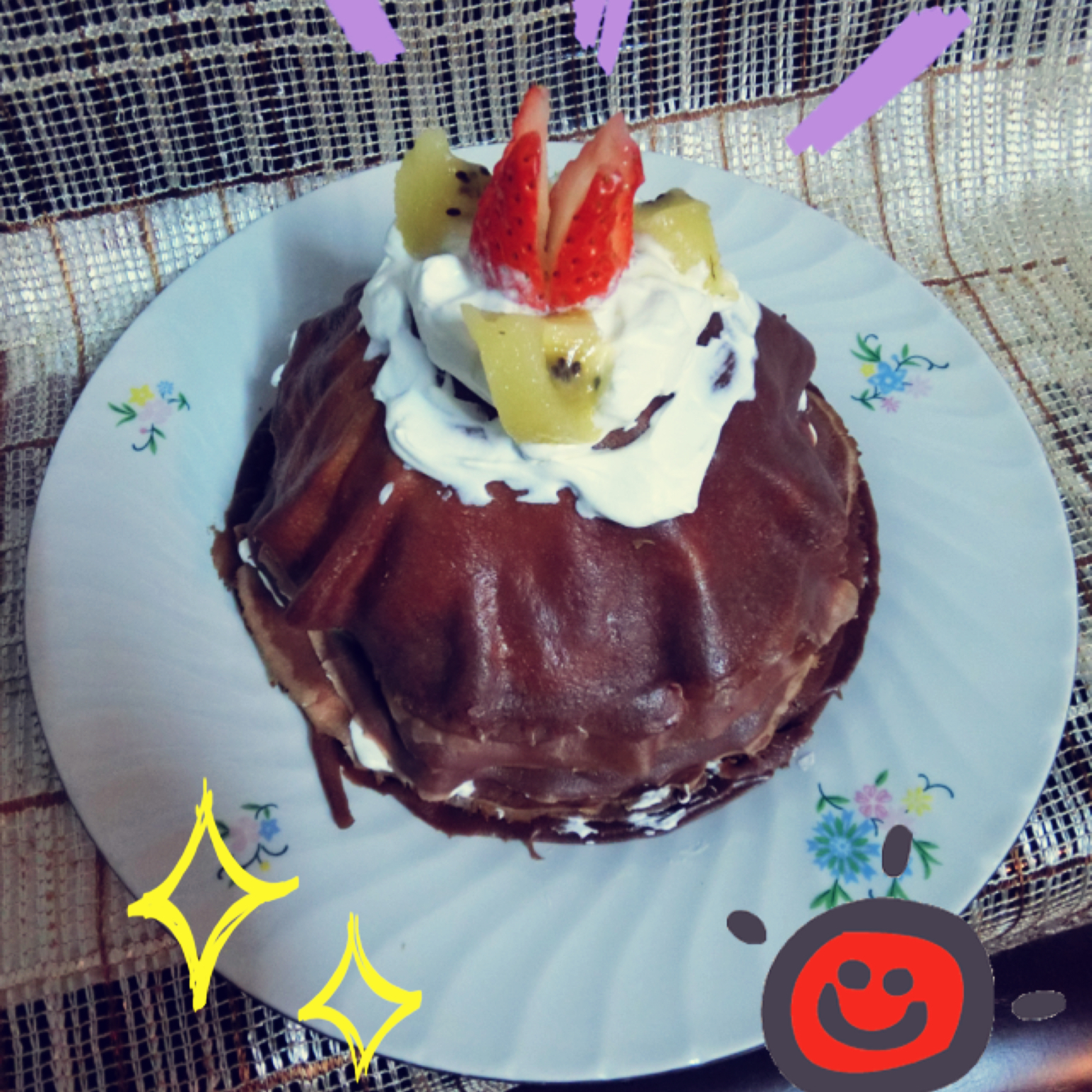 抹茶草莓千层蛋糕（可丽饼）mille crepe cake