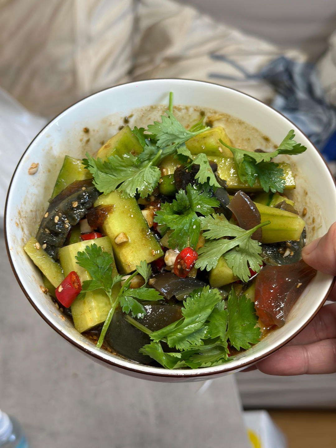 夏日开胃小凉菜“皮蛋拌黄瓜🥒”开胃减脂