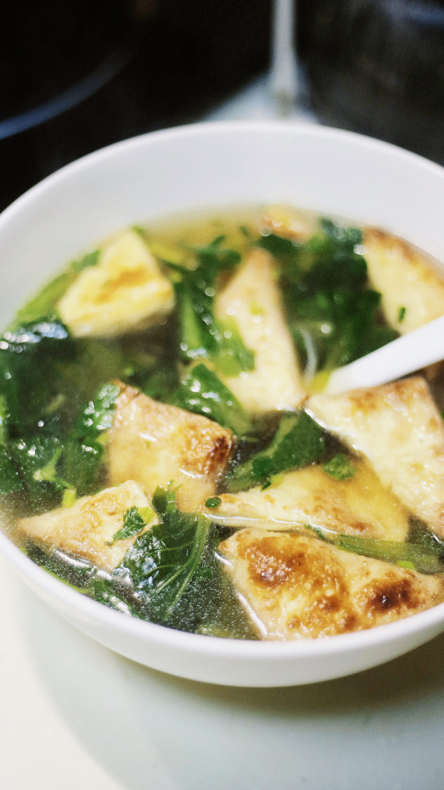 白菜煎蛋豆腐汤