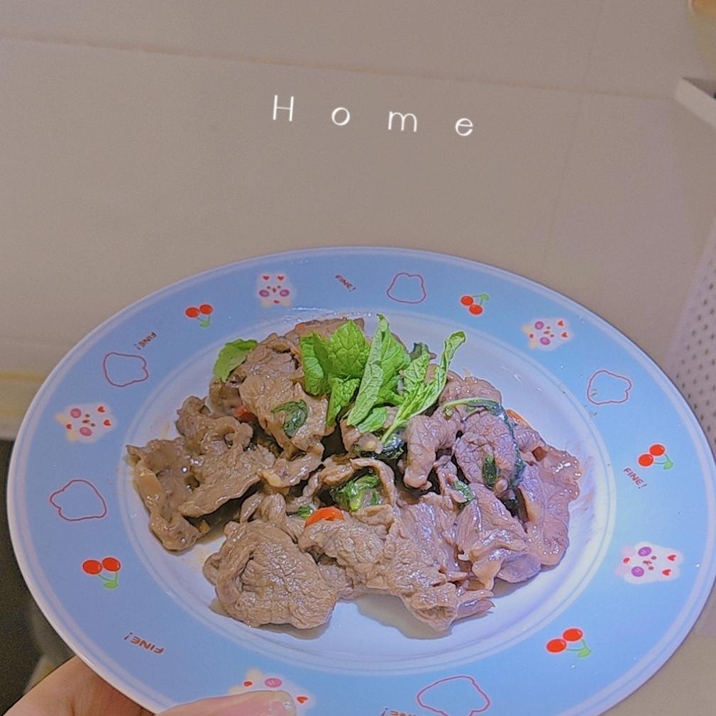 薄荷炒牛肉——荤菜界的小清新