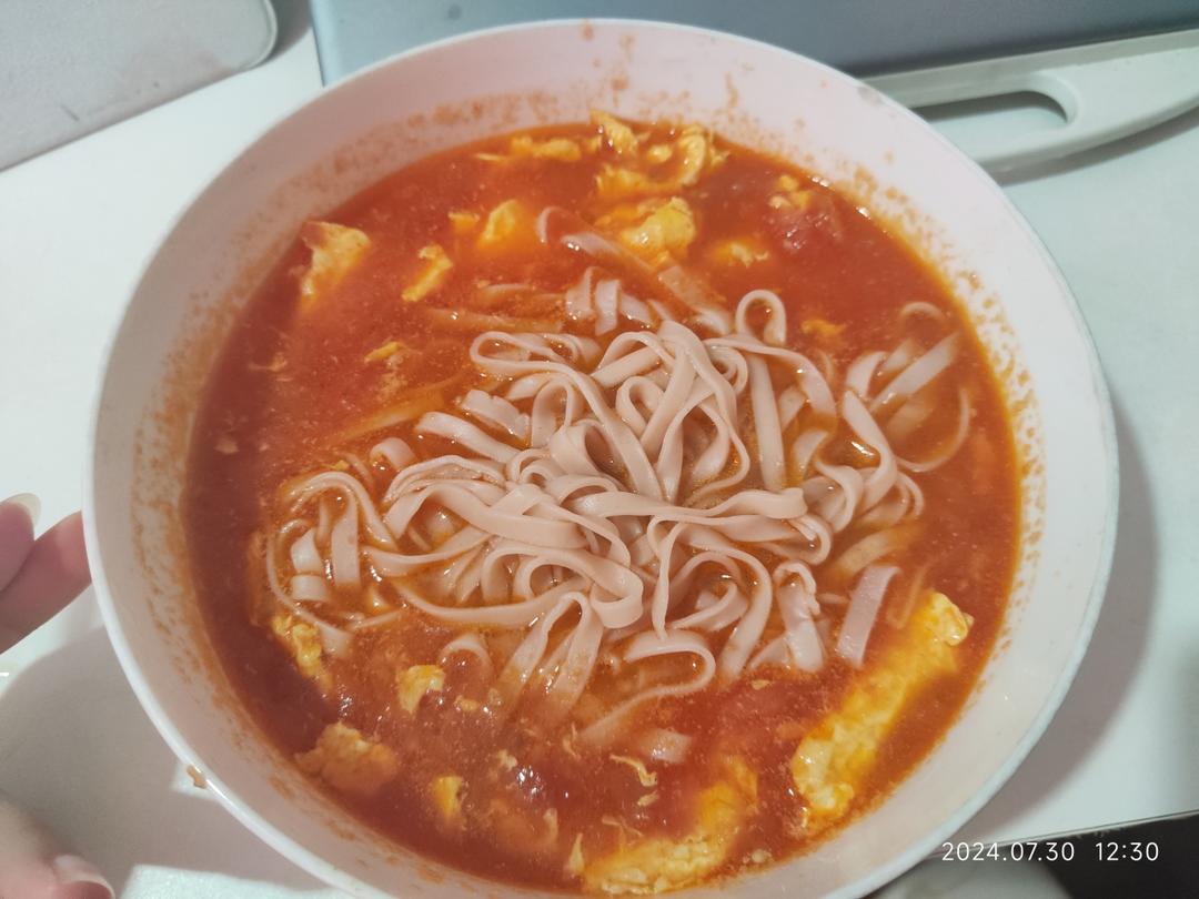 不炒蛋的西红柿鸡蛋面