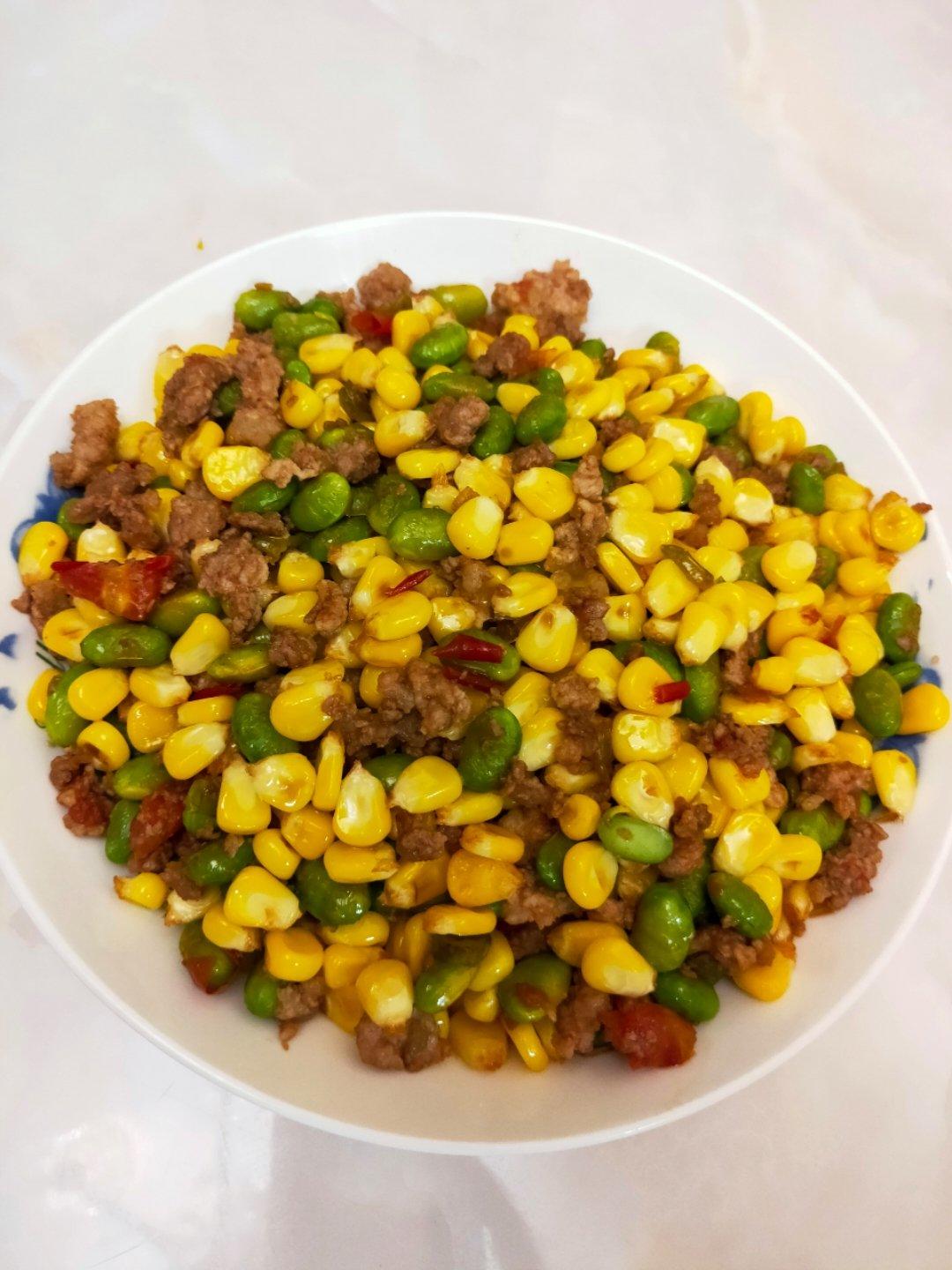 玉米炒肉末【超级下饭的快手家常菜】